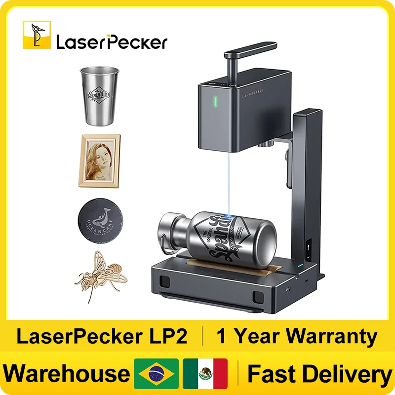 Industrial Laser Engraver For Metal - LASERPECKER Handlasergravierer Tragbare leistungsstarke Lasergravur-Schneidemaschine mit