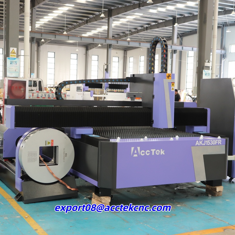 Industrial Laser Cutting Machine Price - Günstige Faserlaser-Schneidemaschine mit Drehvorrichtung, Gantry-Automatik für