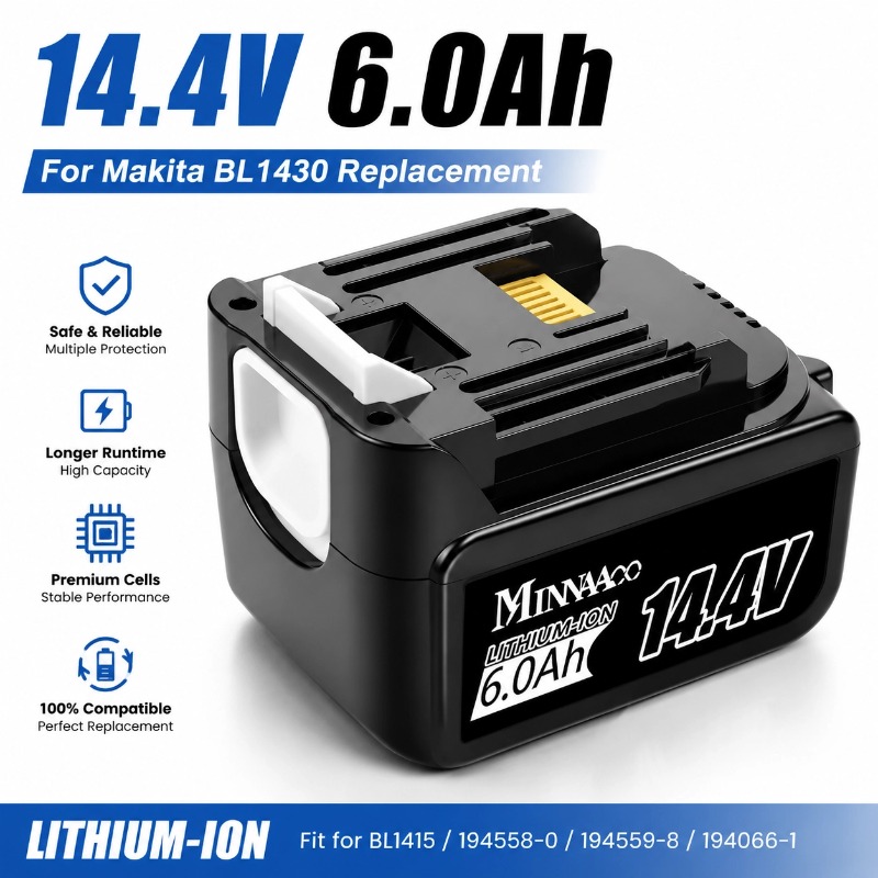 Makita Drill Hp1640 - Für Makita 14,4V 6,0Ah 5,0Ah Lithium-Ionen-Akku